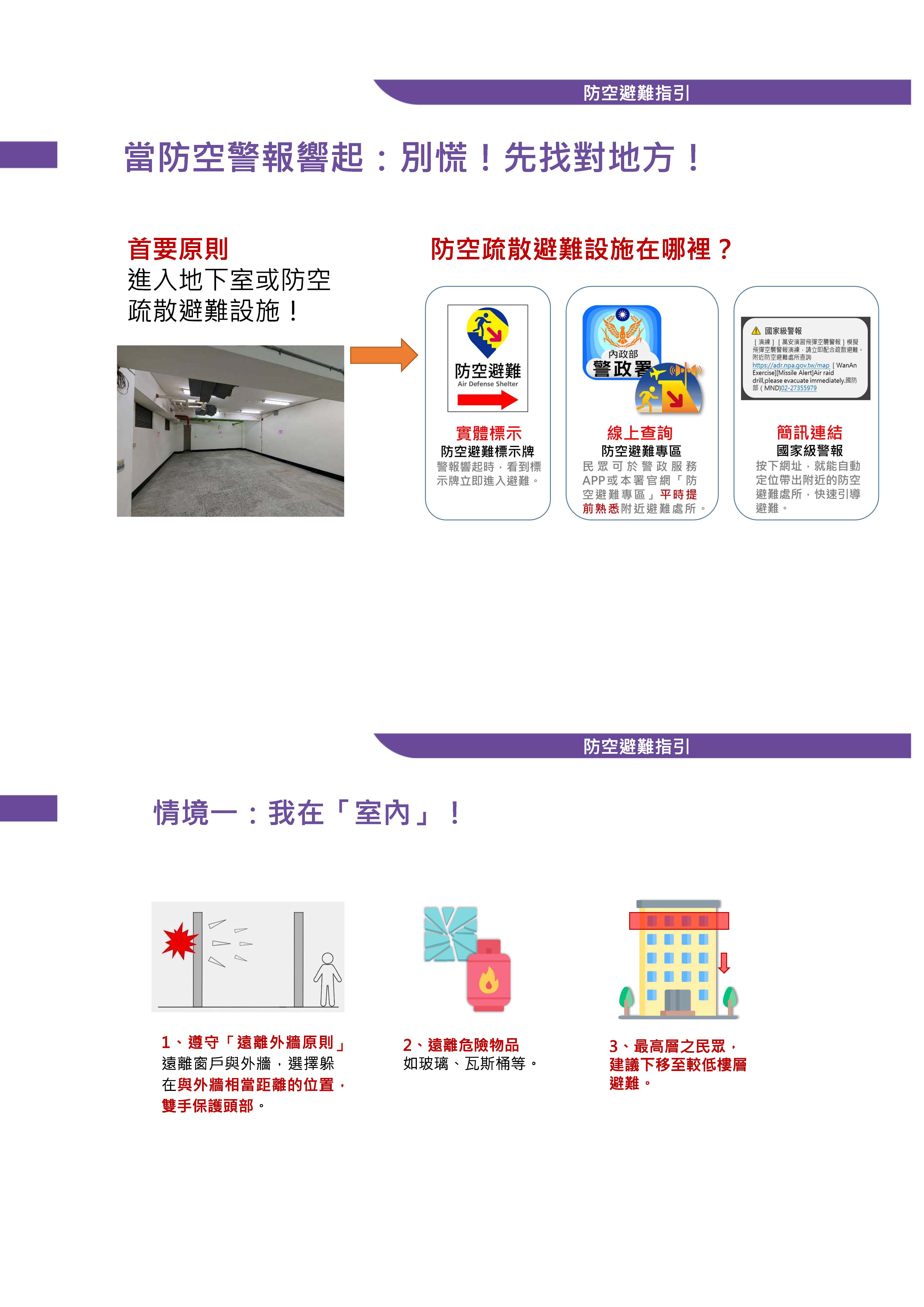防空避難指引情境教學1                                                                                                                                                                                                                                          